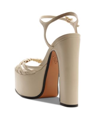 Women's Tara Leather High Heel Platform Sandals