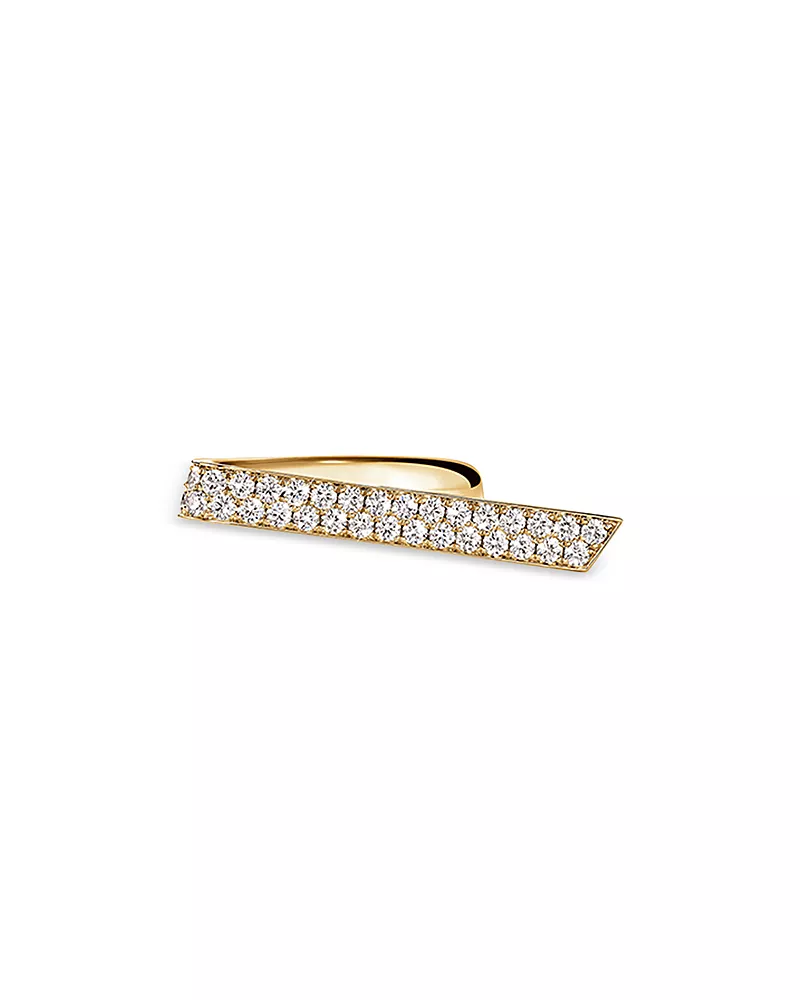 Hearts On Fire 18K Yellow Gold Inside Out Diamond Elongated Flip Ring