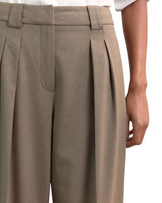 Petite Poppie Wide Leg Flannel Trousers