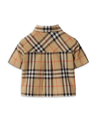 Unisex Carey Check Cotton Shirt & Shorts Set - Baby