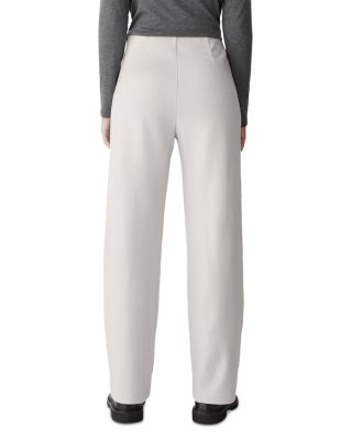 Felted Wool Jersey Wide Leg Pants