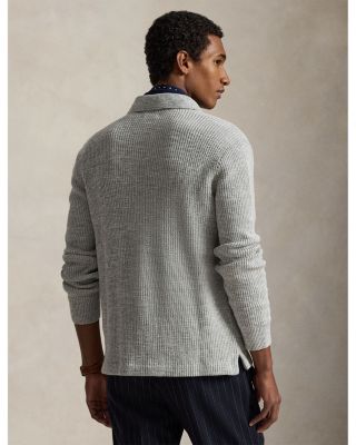 Textured Cotton Cardigan Sweater