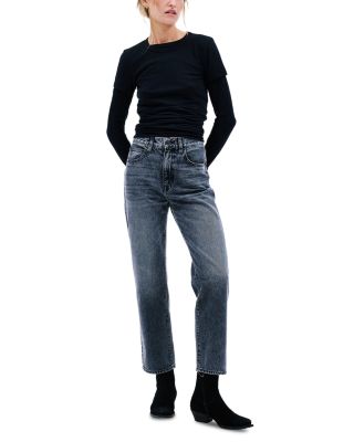 London Crop High Rise Straight Jeans in Many Moons