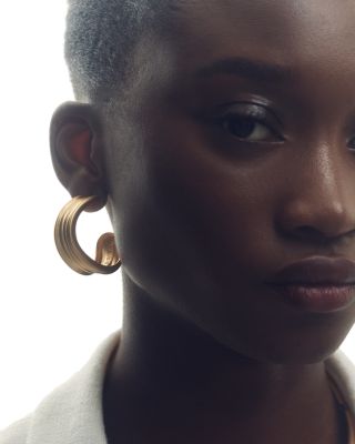 Flavia Fluid Hoop Earrings