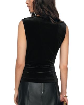 Scarlett Drape Velvet Top