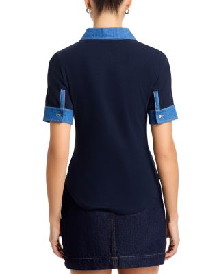 Jaden Denim Trim Top