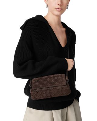 Notturno Intrecciato Suede Pouch