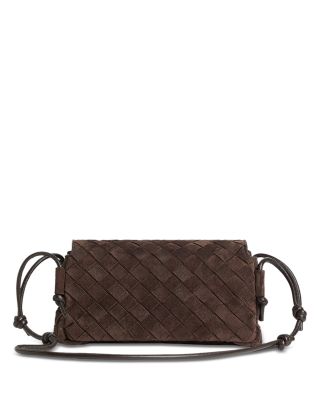 Notturno Intrecciato Suede Pouch