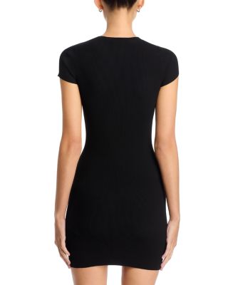 Ribbed Logo Bodycon Dress