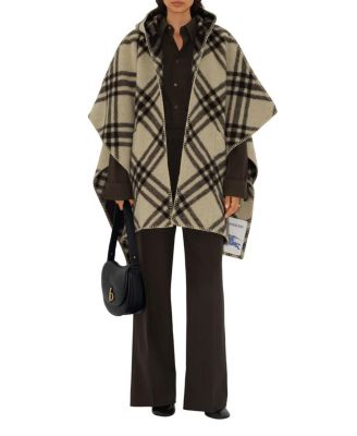  Reversible Check Wool Cape