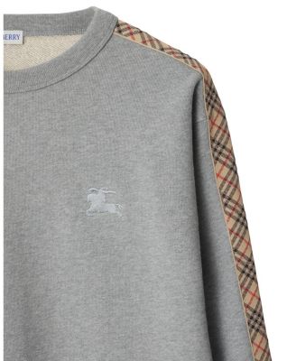  Check Trim Cotton Sweatshirt