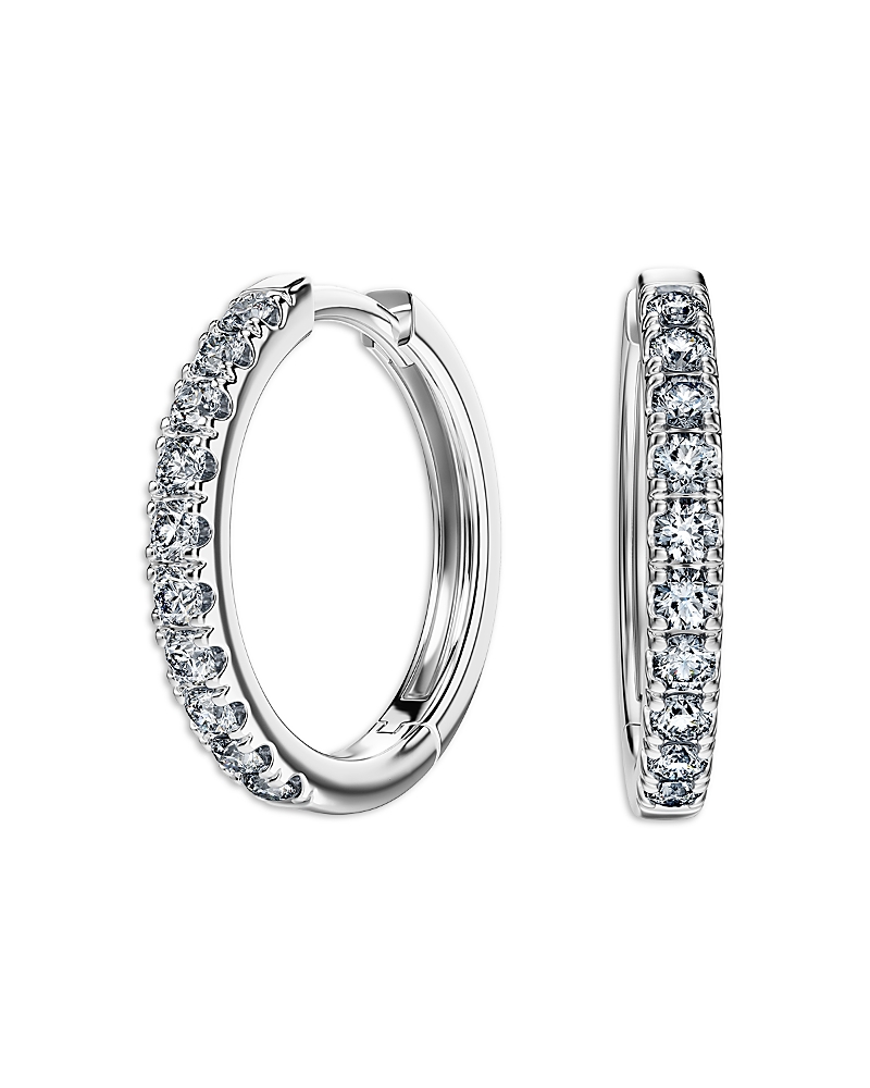 Swarovski Eternity Certified Lab Grown Diamond Hoop Earrings In Silver