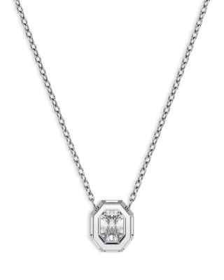 Octagon Certified Lab Grown Diamond Pendant Necklace, 15.87-17.87"