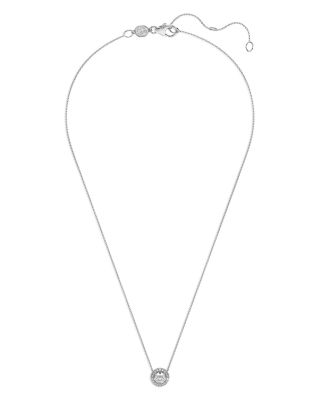 Eternity Certified Lab Grown Diamond Halo Pendant Necklace, 16.12-18.12&amp;quot; 