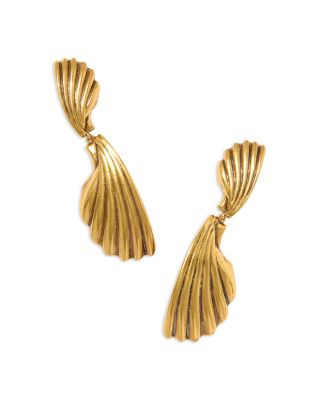 Grooved Alexa Statement Drop Earrings