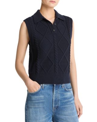 Polo Cable Knit Sweater Vest