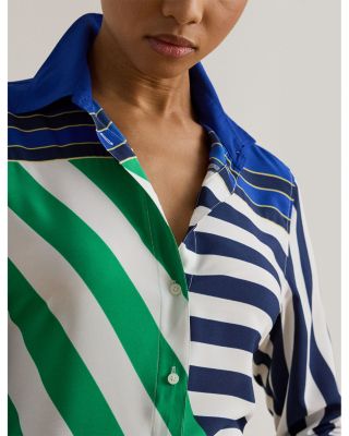 Classic Fit Striped Crepe Shirt
