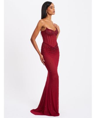  Fatima Sleeveless Corset Mermaid Maxi Gown