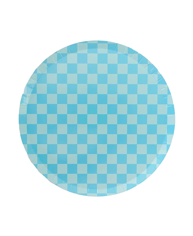 Jollity & Co Checkered Paper Dinner Plates, Set Of 8