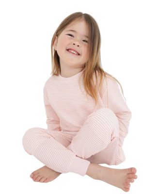  Girls' Peony Stripe Little Lounger Bamboo Sweatsuit - Baby, Little Kid