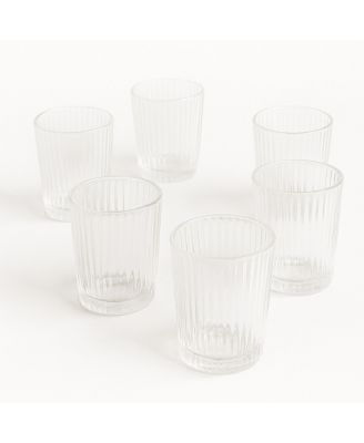  Pressed Clear Shot Glasses, Set of 6