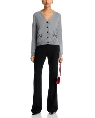 Cashmere Bow Pocket Cardigan