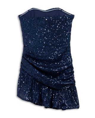 Girls' Tween Estelle Asymmetric Strapless Sequin Dress - Big Kid