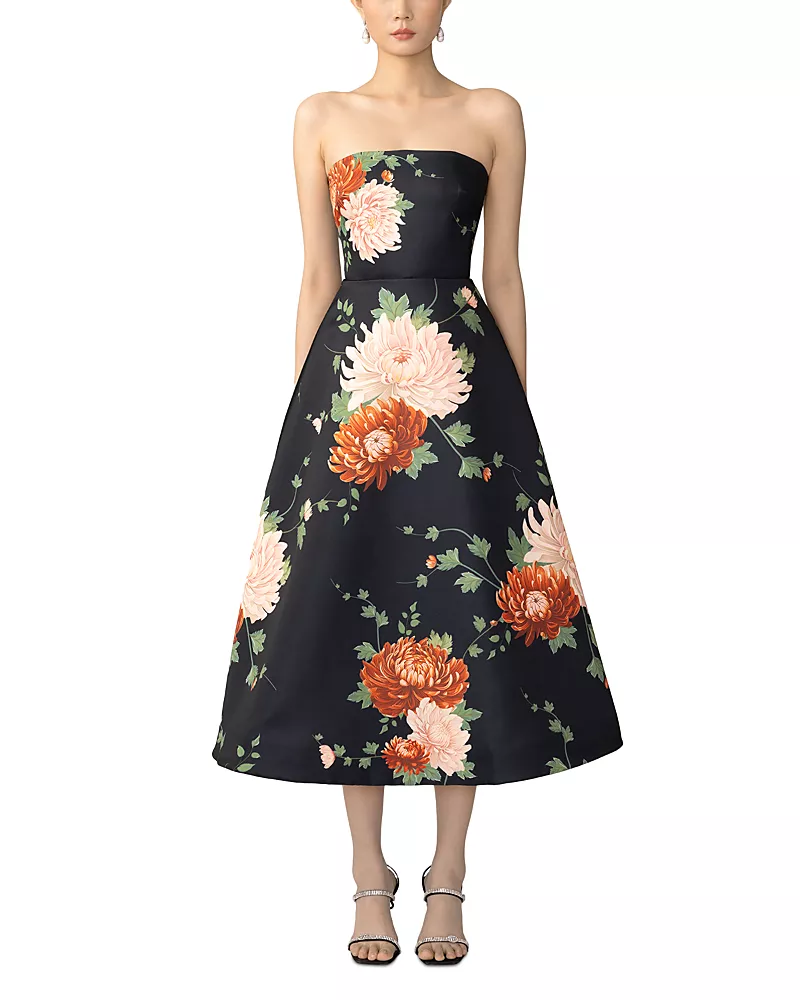 Sau Lee Fiora Satin Dress