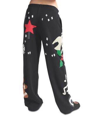 Snow Print Fleece Pants
