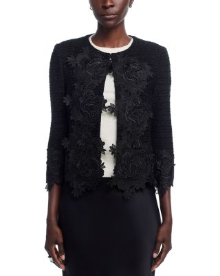 Heritage Floral Lace Appliqu&eacute; Knit Jacket