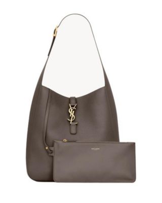 Le 5 A 7 Supple Large Shoulder Hobo Bag In Grained Leather