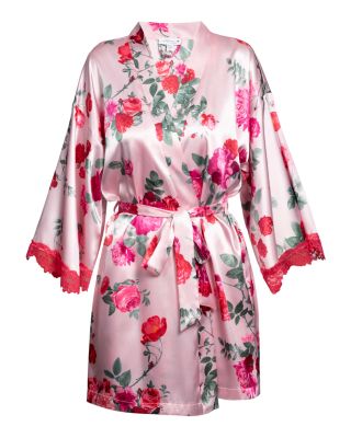 Stretch Satin Romantic Rose Wrap