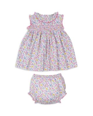 Girls' Smocked Floral Print Dress Set - Baby