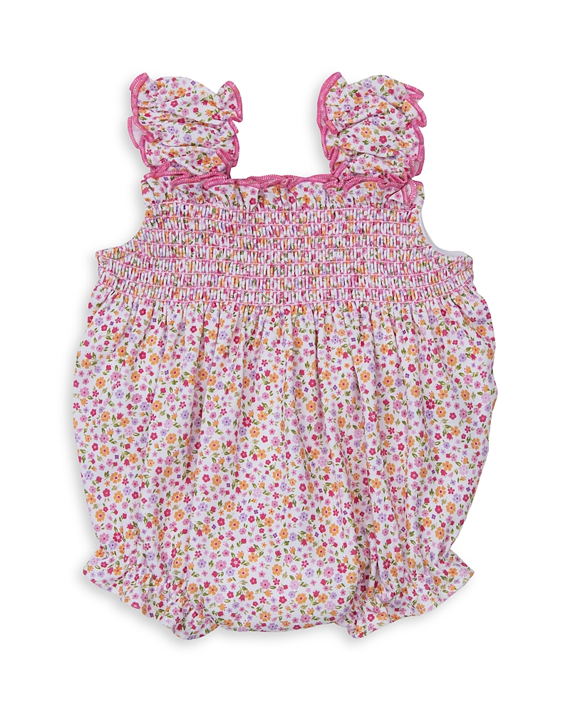 Kissy Kissy Girls' Floral Print Smocked Bubble Romper - Baby