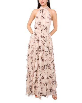 Flounce Cascading Maxi Dress