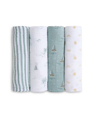  Cotton Muslin Swaddle Blankets, 4 Pack