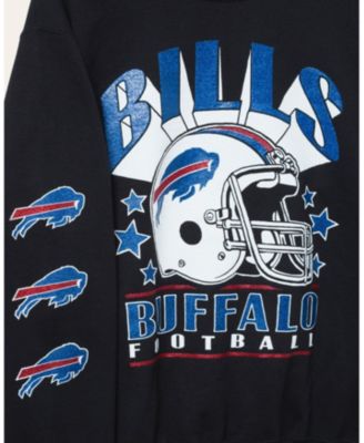 Unisex NFL Buffalo Bills Glitter Helmet Flea Market Crew Fleece