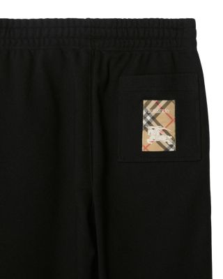 Check Label Cotton Jogging Pants