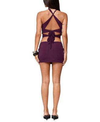 Maggi Knotted Backless Mesh Top