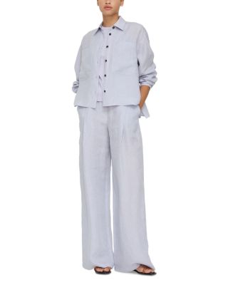 Cropped Boyfriend Linen Shirt 