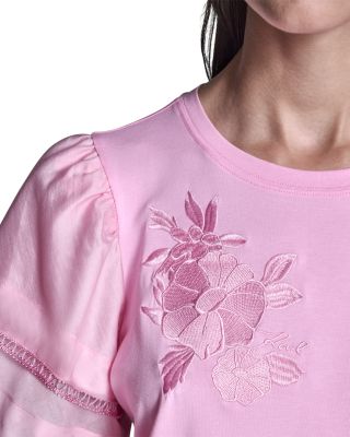 Floral Knit Flutter Sleeve Top