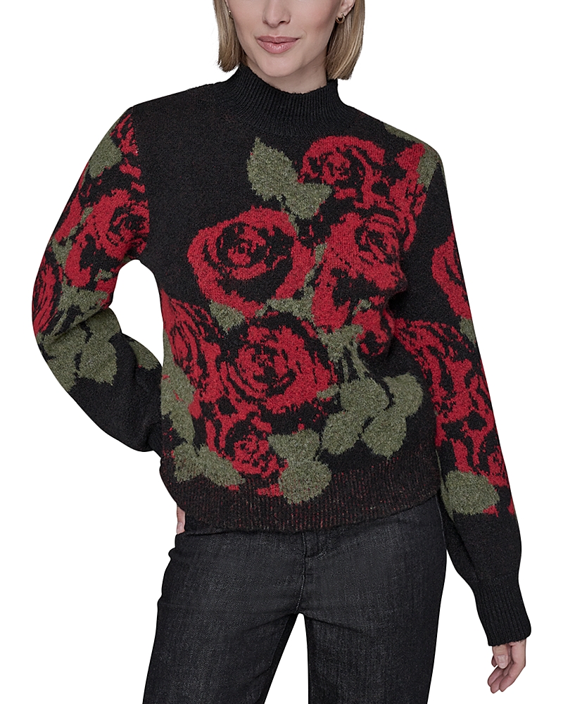 Karl Lagerfeld Floral Jacquard Sweater