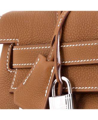 Kelly 32 Handbag Brown Togo with Palladium Hardware