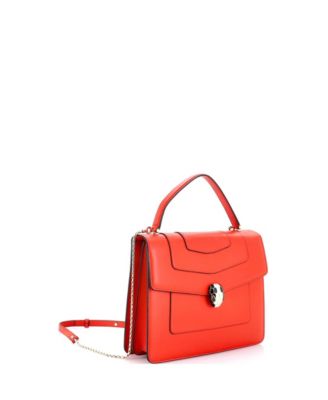 Medium Serpenti Forever Top Handle Bag Leather