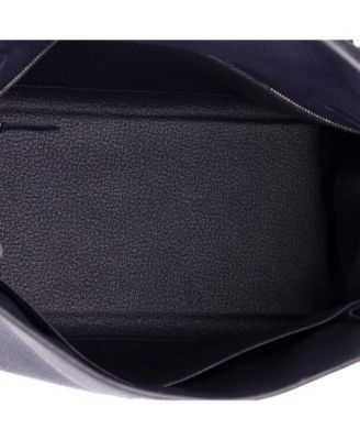 Kelly 28 Handbag Blue Togo with Palladium Hardware