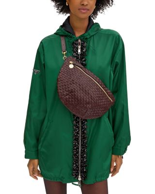 Grande Woven Checker Leather Fanny Pack