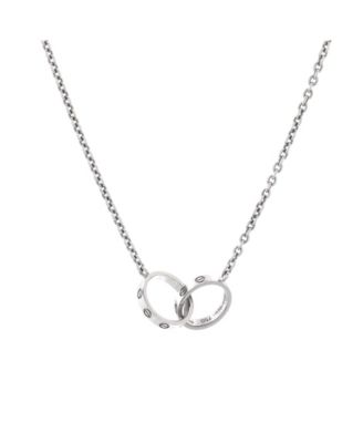  Love Interlocking Necklace 18K White Gold, 17.25"