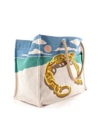 La Plage Beach Tote Bag Printed Canvas
