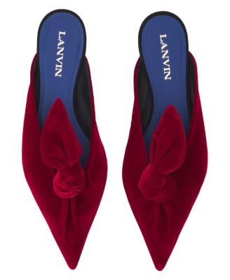 Women&#39;s Midnight Step Velvet Bow Mule