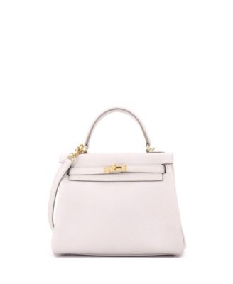 Kelly 25 Handbag Light Togo with Gold Hardware
